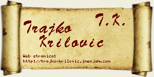 Trajko Krilović vizit kartica